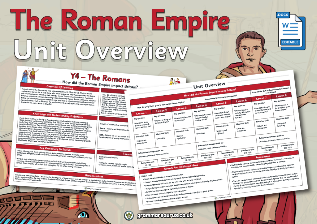 Year 4 History The Roman Empire Unit Overview Grammarsaurus   Website Ad 2022 09 13T142228.776 1024x724 