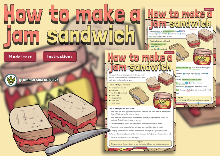 Year 1 Model Text - Instructions - How to make a jam sandwich ( gbsct ...