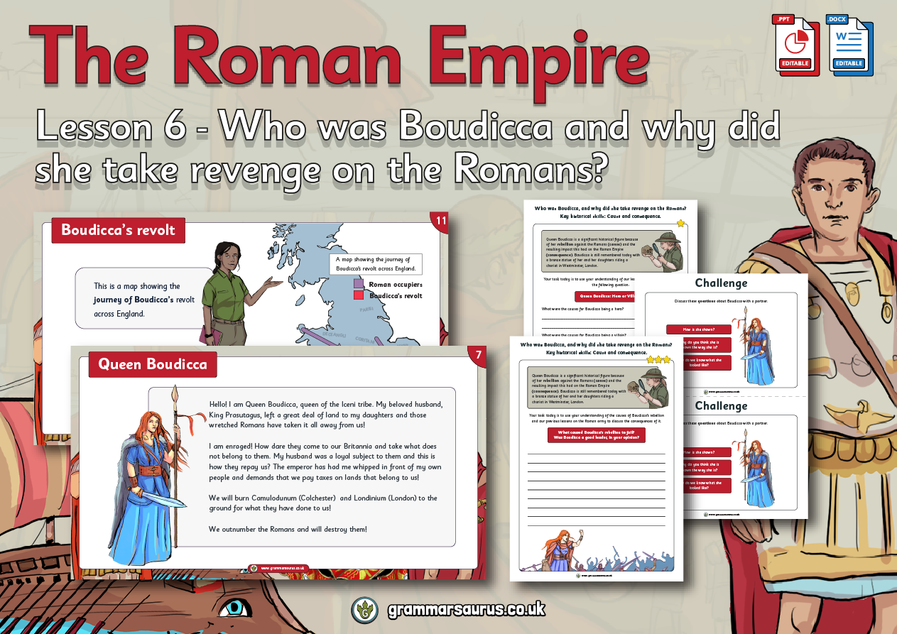 Year 4 History - The Roman Empire - Who was Boudicca and why did she ...