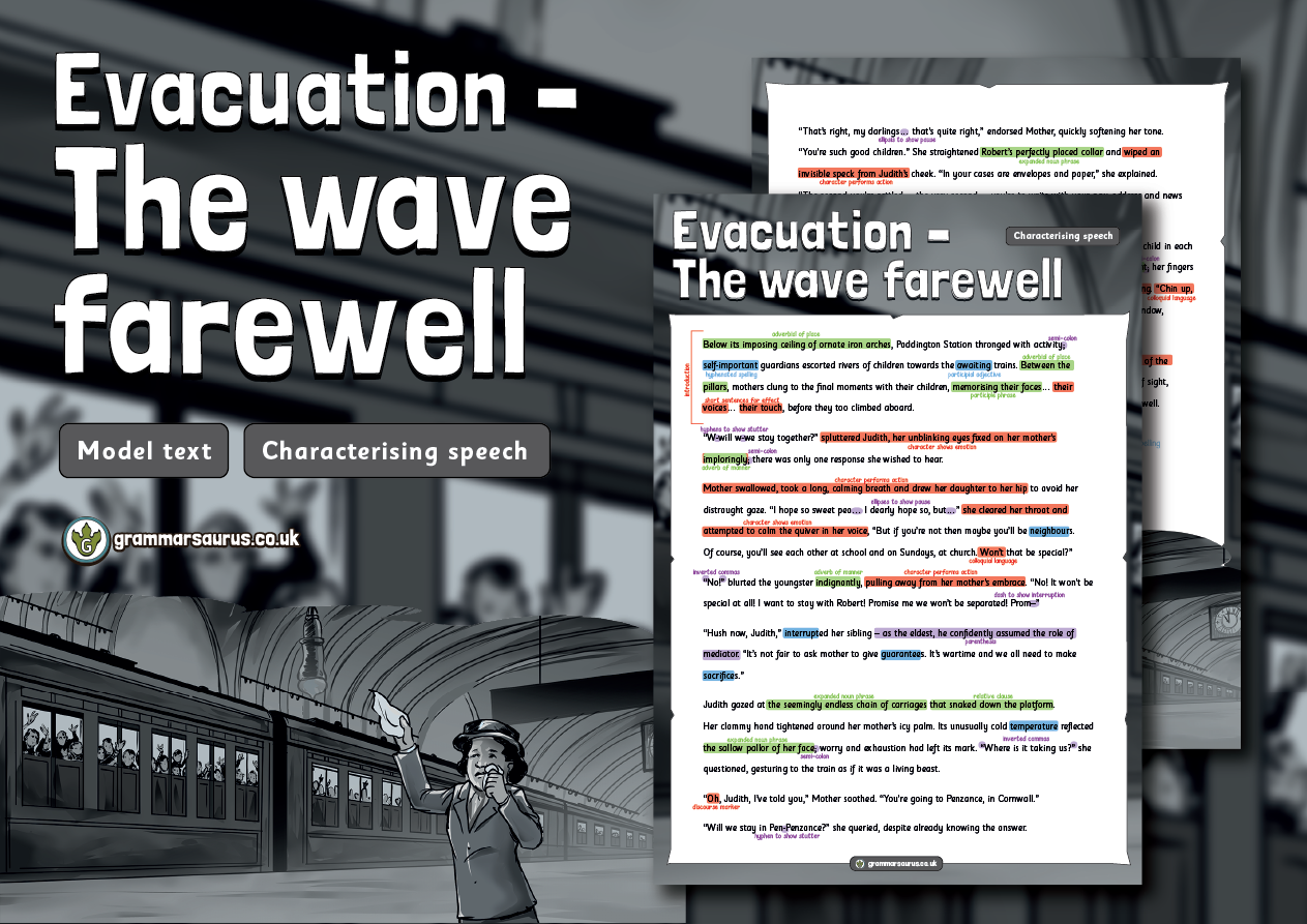 Year 6 Model Text Characterising speech Evacuation The wave