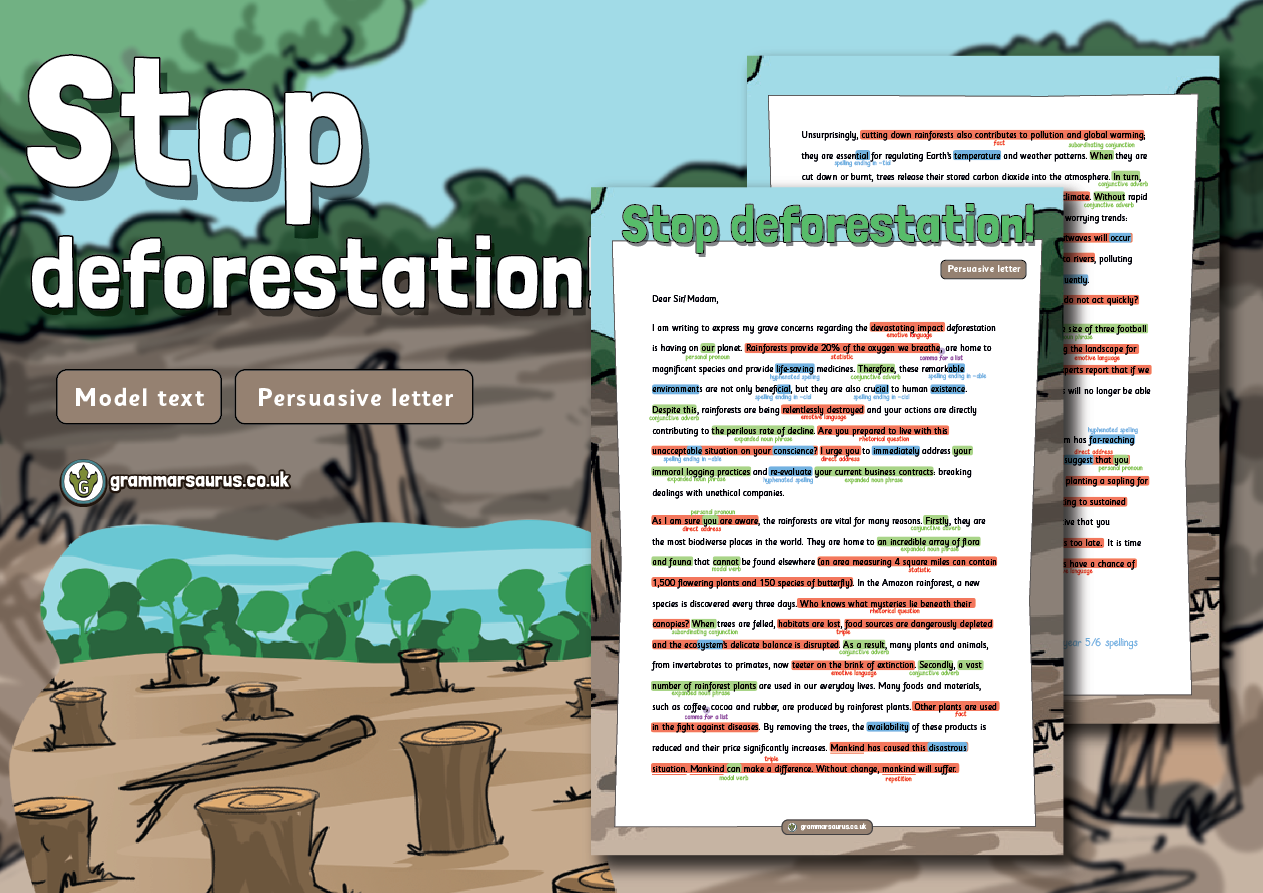 persuasive speech deforestation