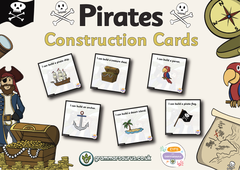 EYFS Pirates – Construction Cards - Grammarsaurus