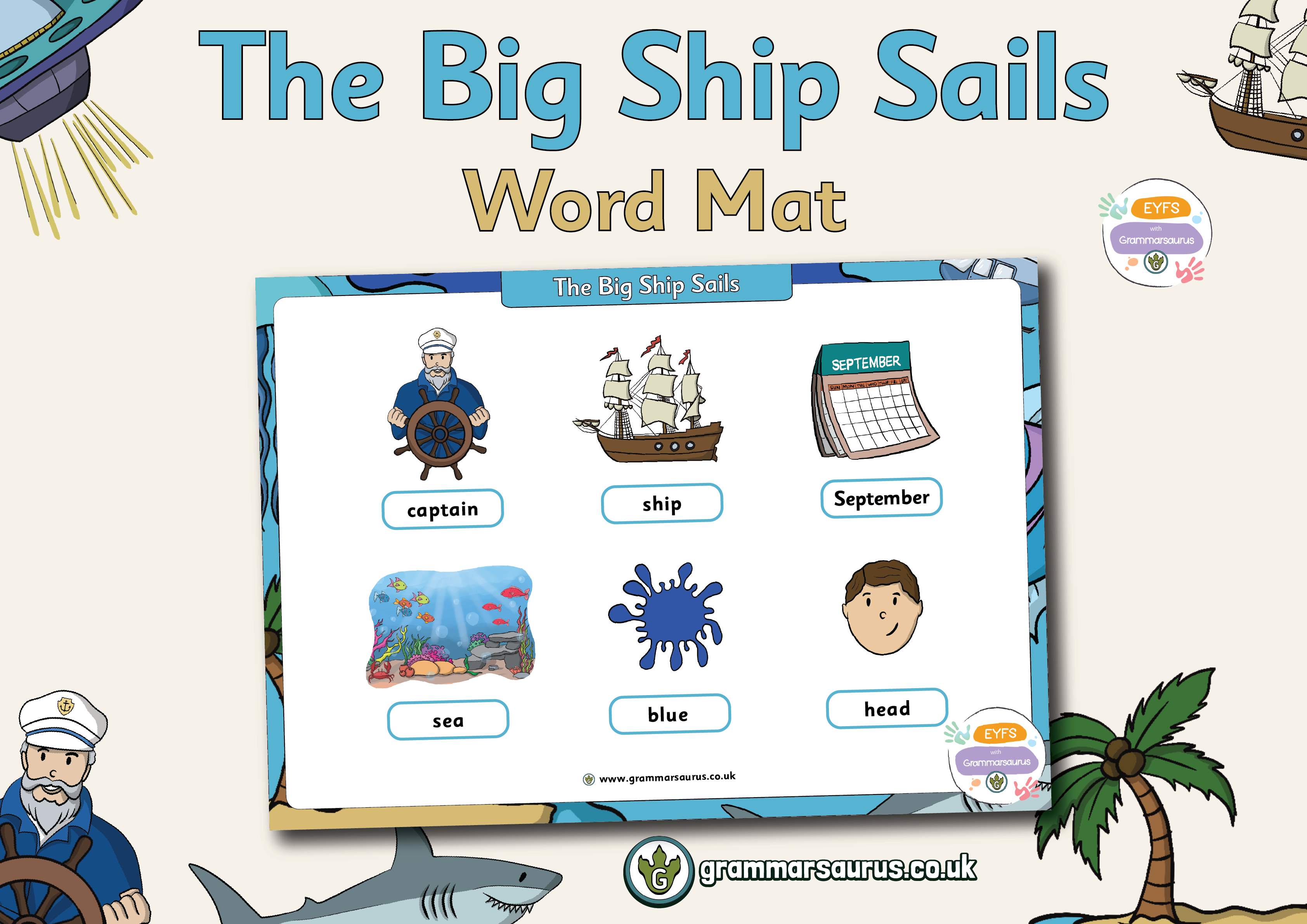 Eyfs Nursery Rhymes The Big Ship Sails Word Mat Grammarsaurus SexiezPicz Web Porn