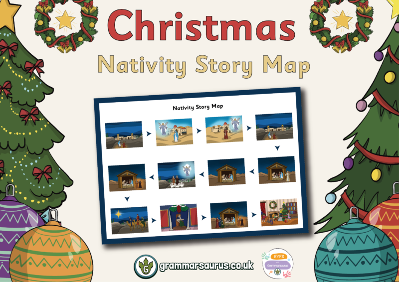EYFS Christmas - Nativity Story Map - Grammarsaurus