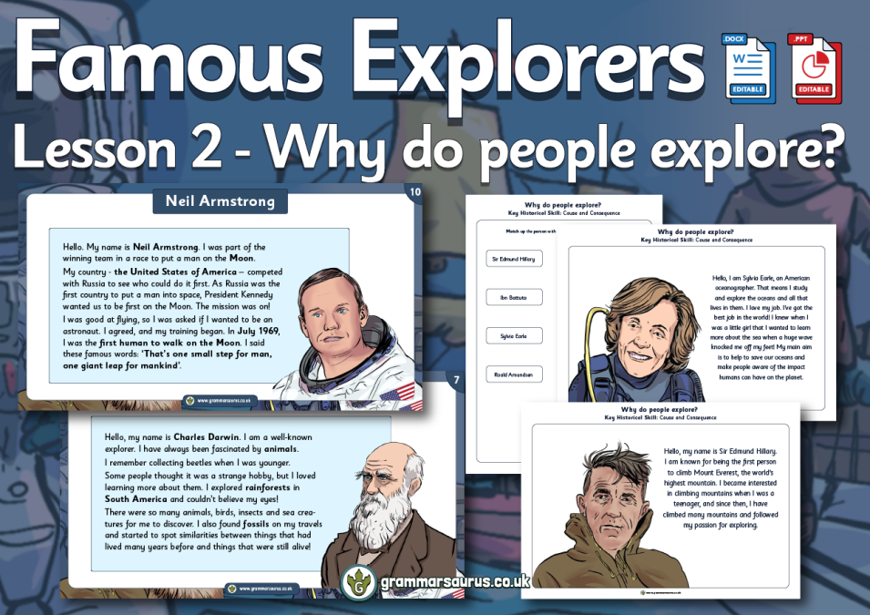 Ks1 History Famous Explorers Why Do People Explore Lesson 2