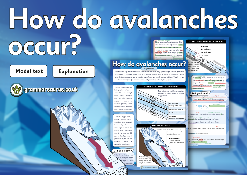 Year 5 Model Text Explanation How do avalanches occur? ( gbsct P5