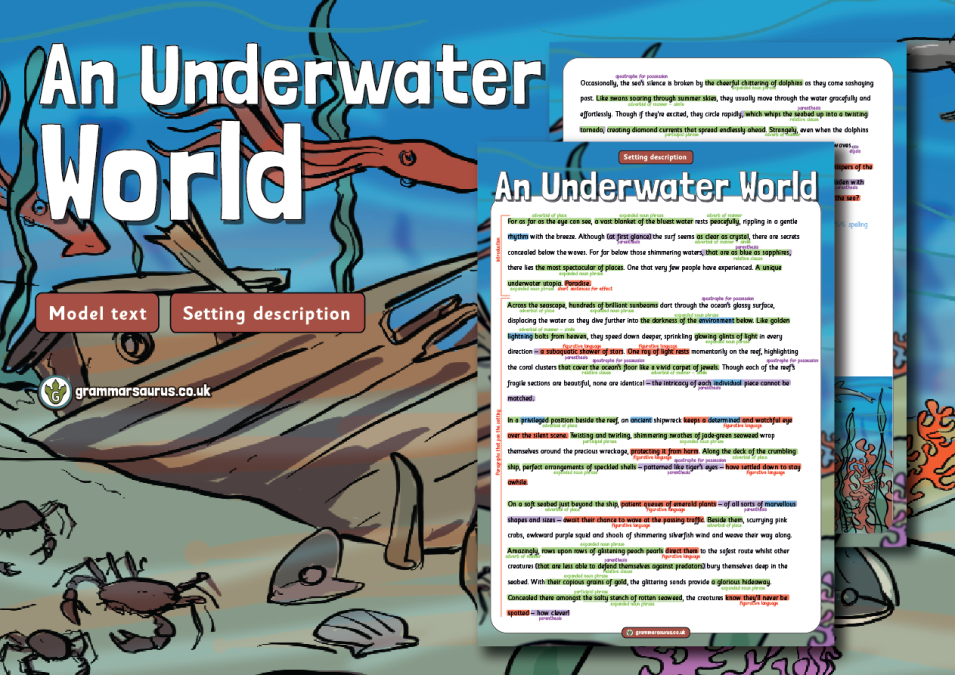 Year 5 Model Text Setting description An Underwater World ( gbsct