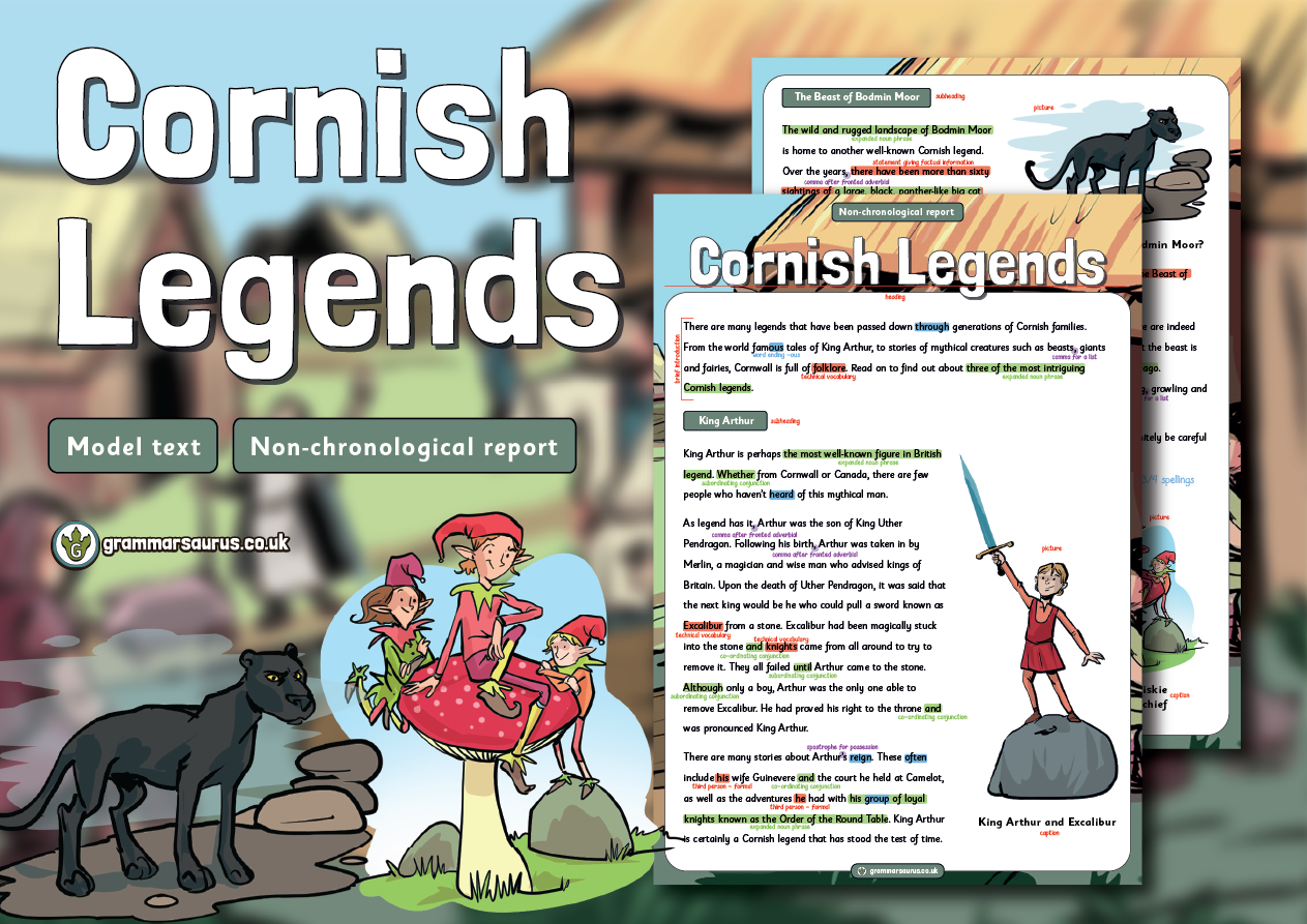 Year 4 Model Text Nonchronological report Cornish Legends ( gbsct