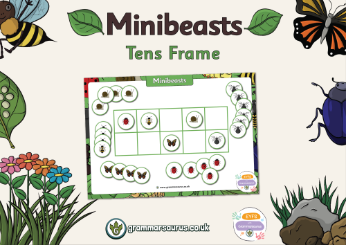 EYFS Minibeasts – Tens Frame - Grammarsaurus