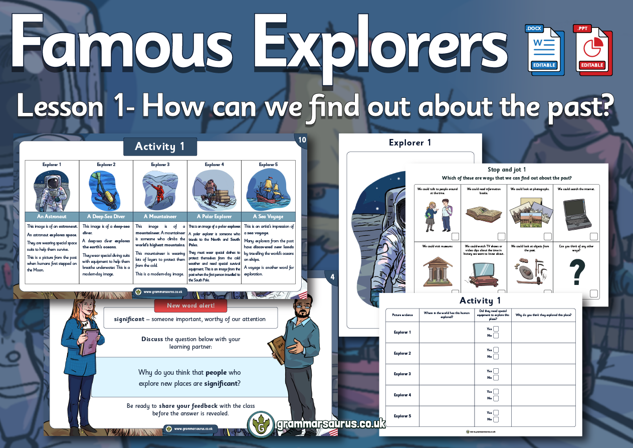 KS1 History Famous Explorers How can we find out about the past