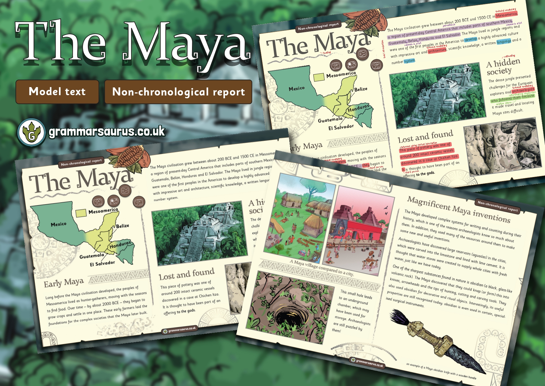 Year 5 Model Text – Non-chronological report – The Maya - Grammarsaurus