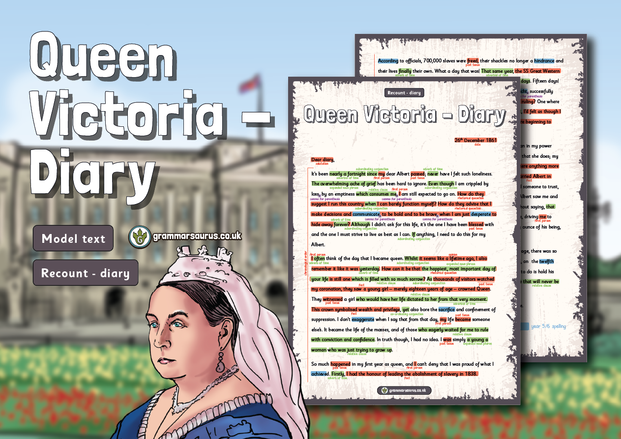 Year 5 Model Text – Diary entry – Queen Victoria - Diary ( gbsct P5 ...