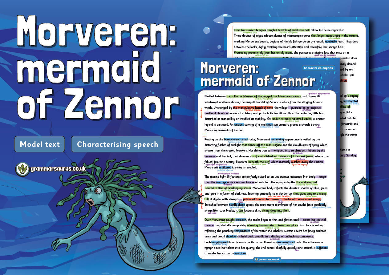 Year 6 Model Text – Character Description – Morveren Mermaid Of Zennor ...