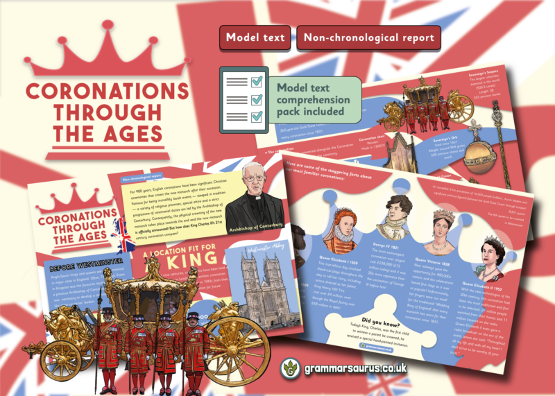 Year 6 Model Text – Non-chronological report – Coronations through the ...