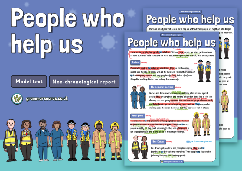 Year 1 Model Text – Non-chronological report – People who help us ...