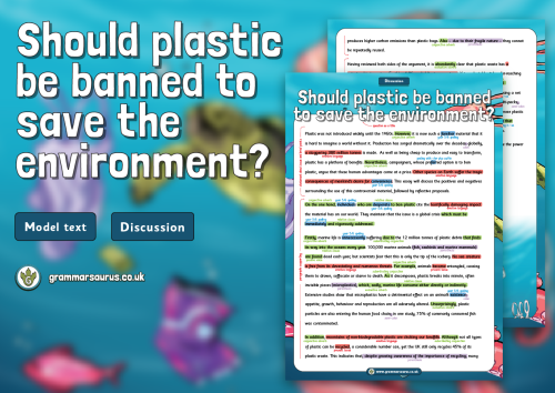 Year 6 Model Text – Discussion – Should plastic be banned to protect ...