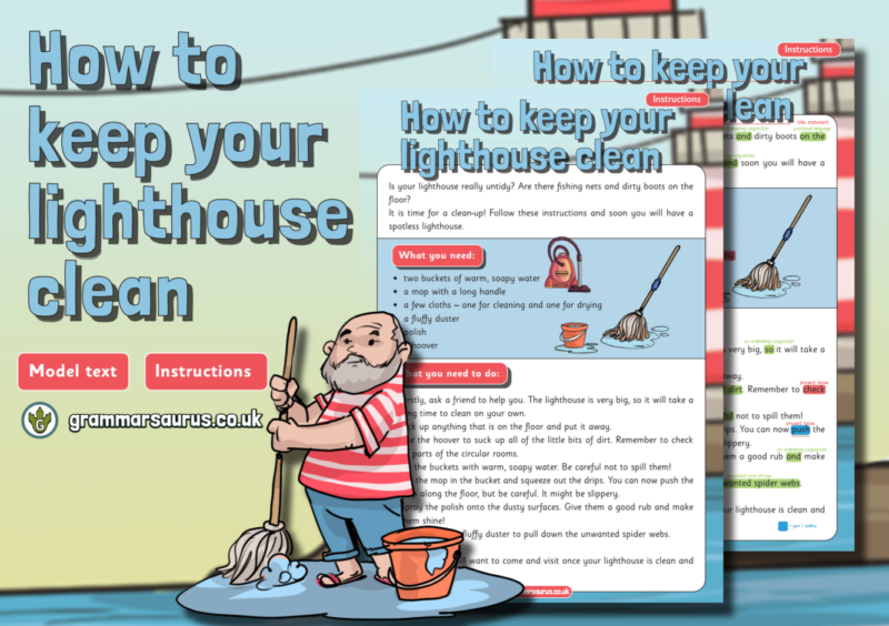 Lighthouse Continuous Text Year 1 Model Text – Instructions – How to keep your lighthouse clean ...