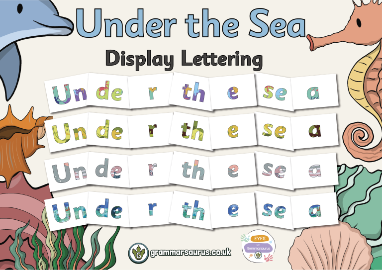 EYFS Under the Sea – Display Lettering - Grammarsaurus