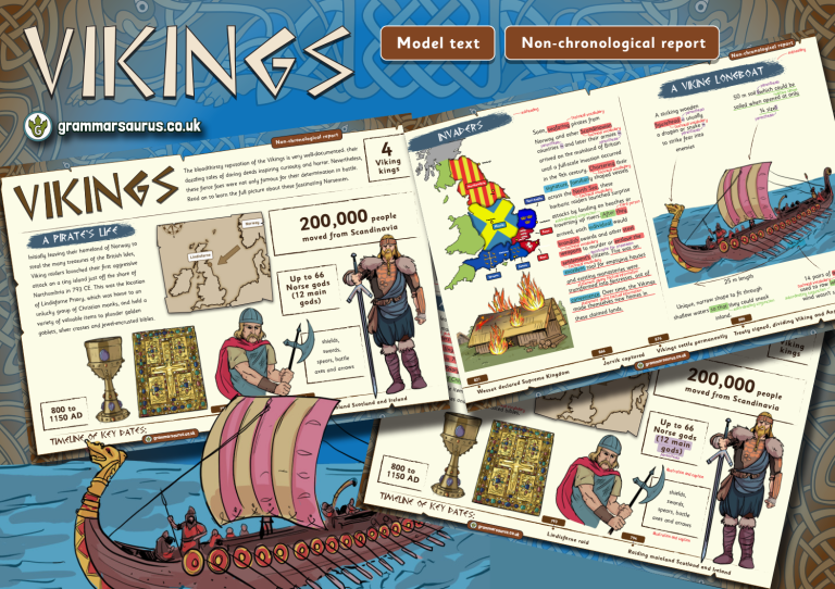 Year 5 Model Text – Non-chronological report – Vikings - Grammarsaurus