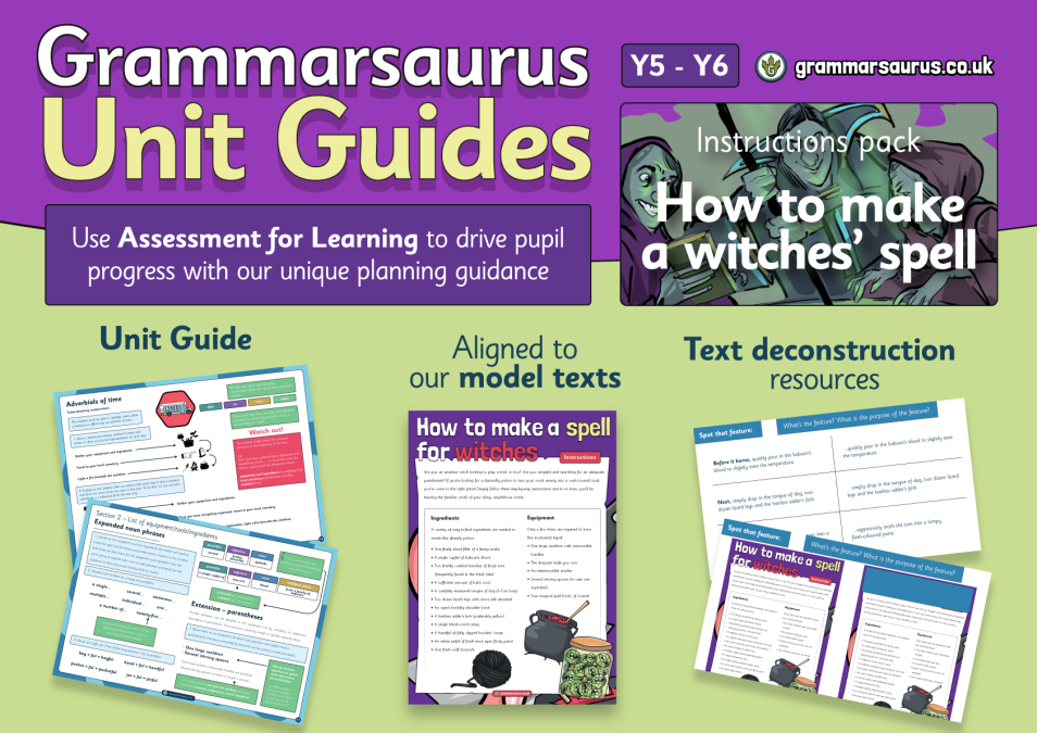 Y5/6 Unit Guide – Instructions – How to make a witches' spell ...