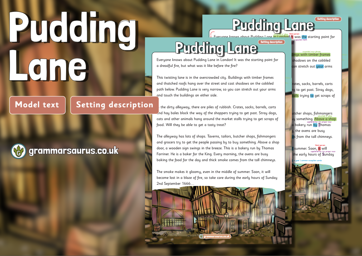 Year 1 Model Text Setting description Pudding Lane ( gbsct P1, Kindergarten & Senior infants