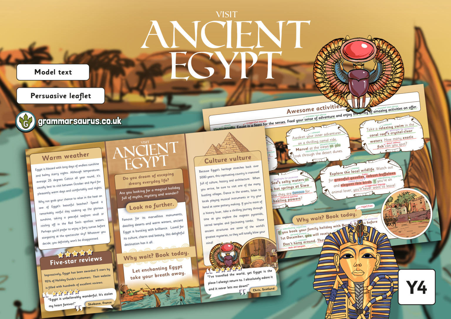 Year 4 Model Text – Persuasive leaflet – Visit Ancient Egypt ( gbsct P4 ...