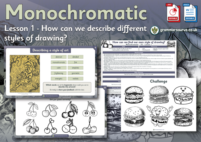 Year 5 Art – Monochromatic – How can we describe different styles of ...