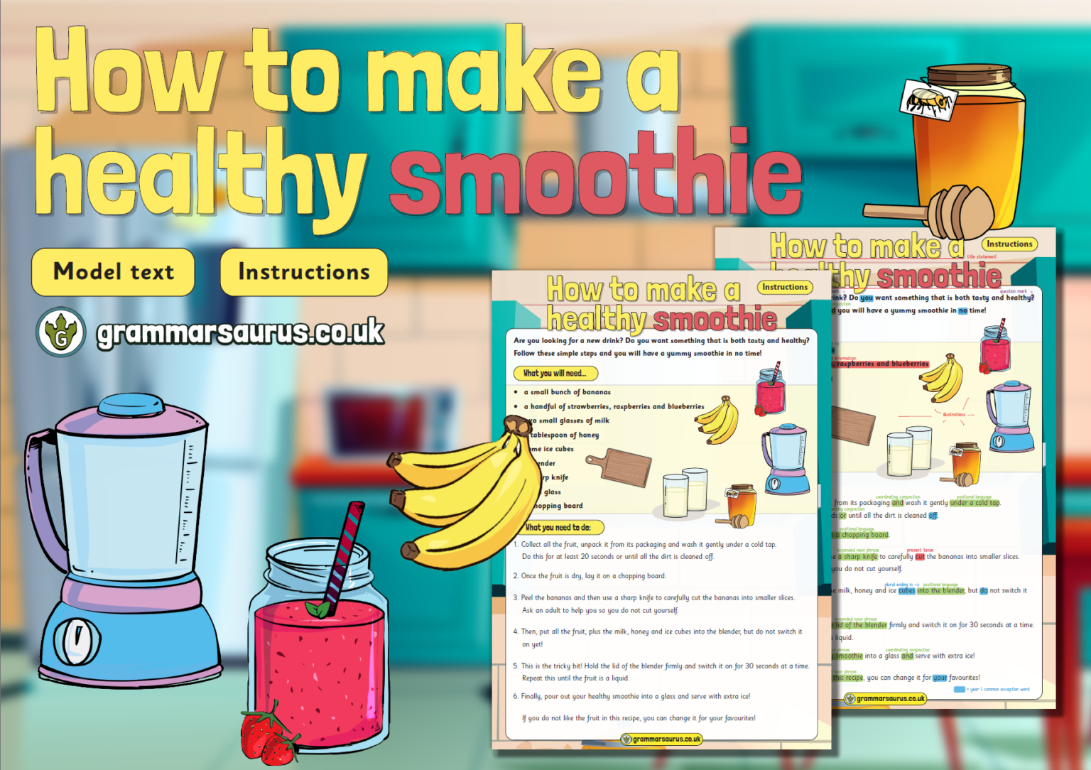 Instructions Model Text Year 1 Model Text – Instructions – How to make a healthy smoothie ...