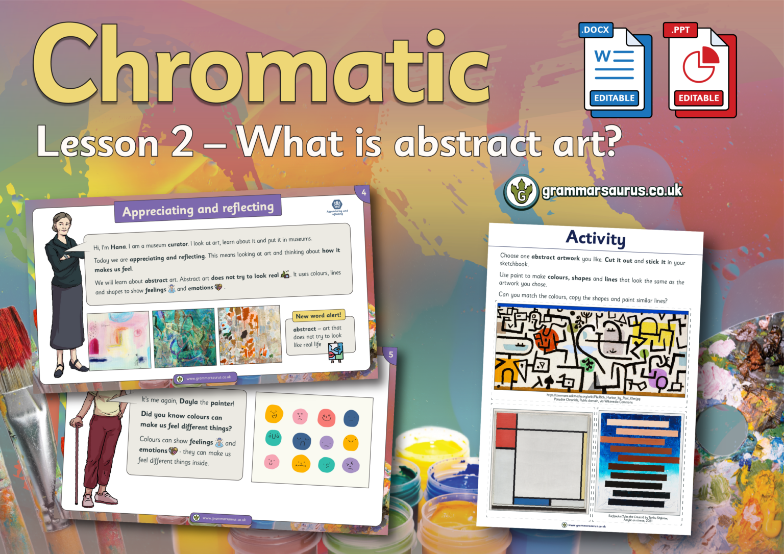 Year 1 Art – Chromatic – What is abstract art? Lesson 2 - Grammarsaurus