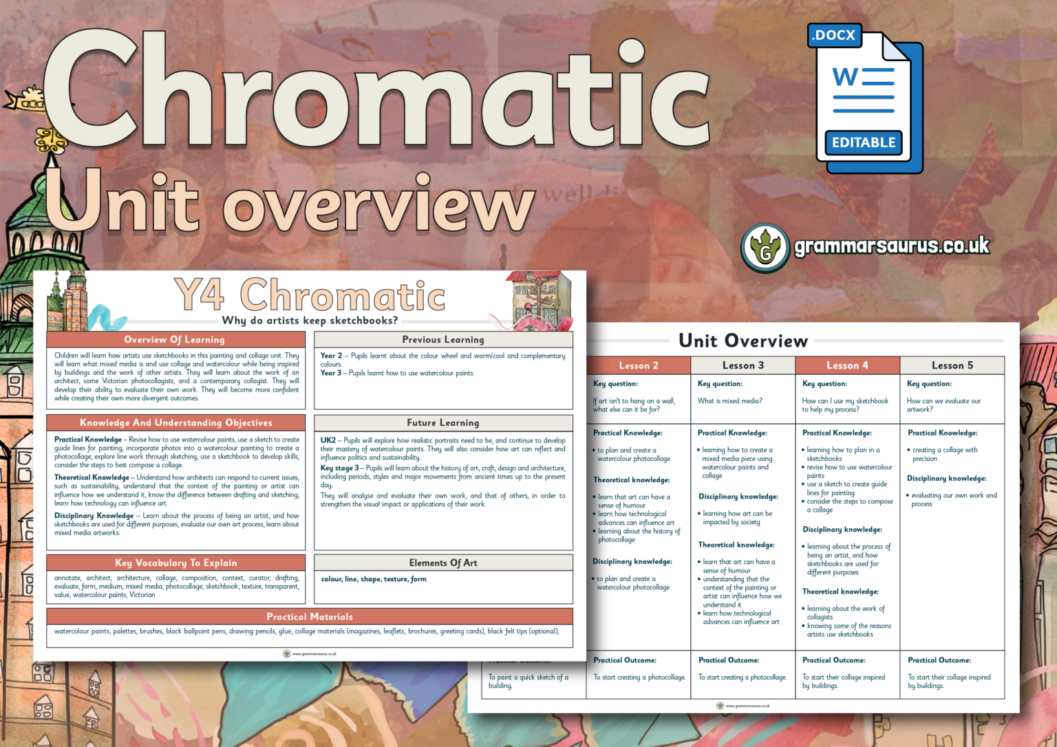 Year 4 Art – Chromatic – Unit overview - Grammarsaurus