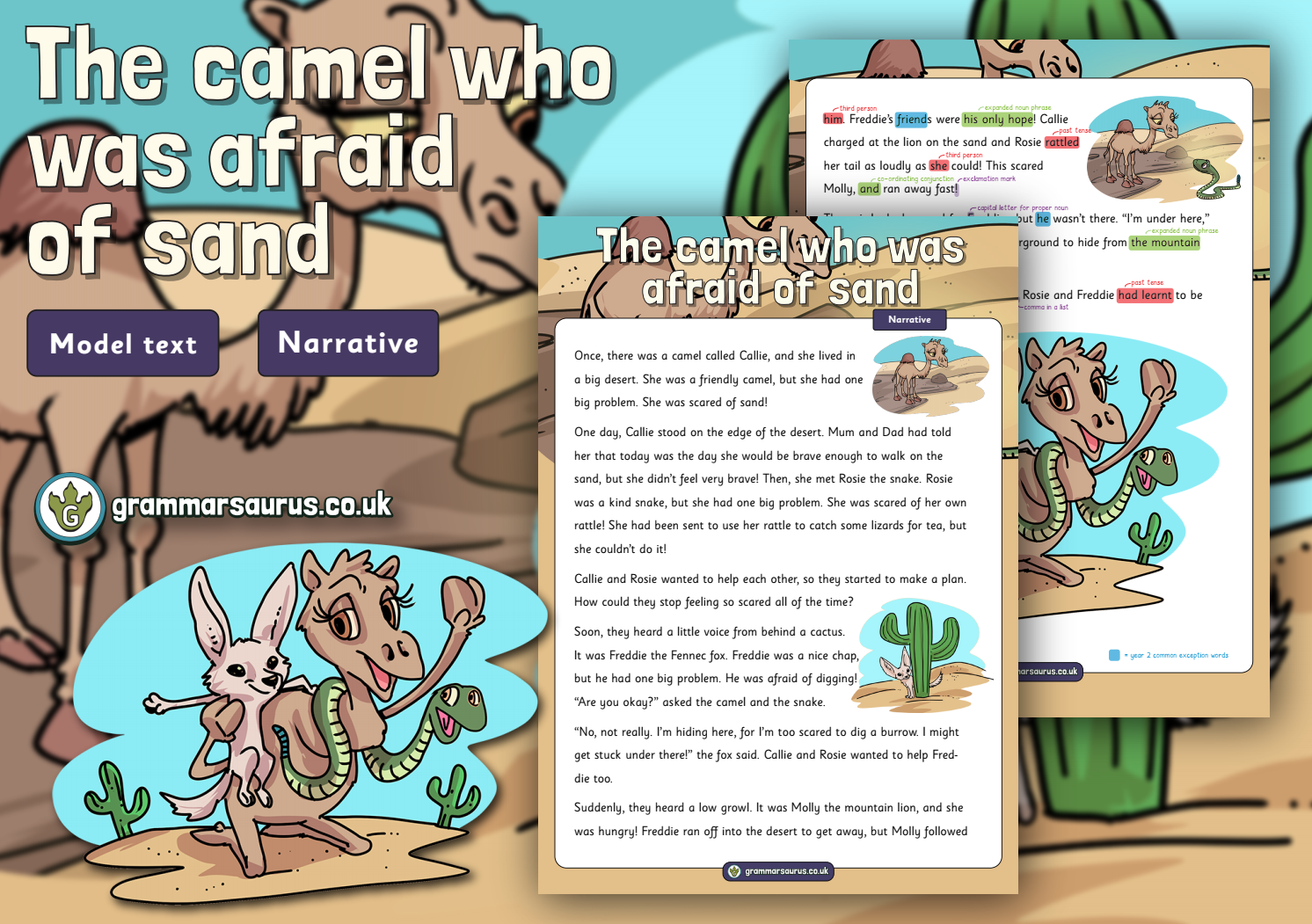 Year 2 Model Text – Narrative - The camel who was afraid of sand ...