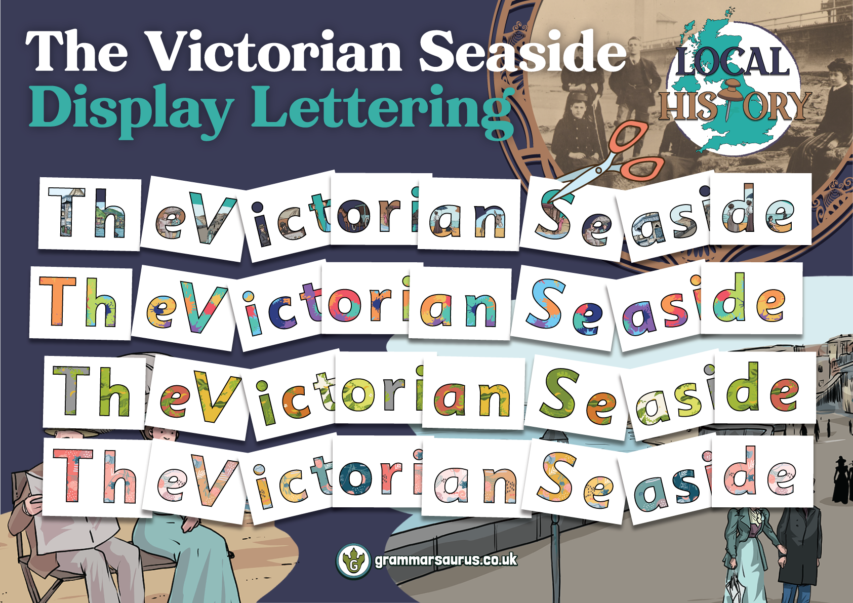 KS1 Local history – The Victorian Seaside – Display Lettering ...