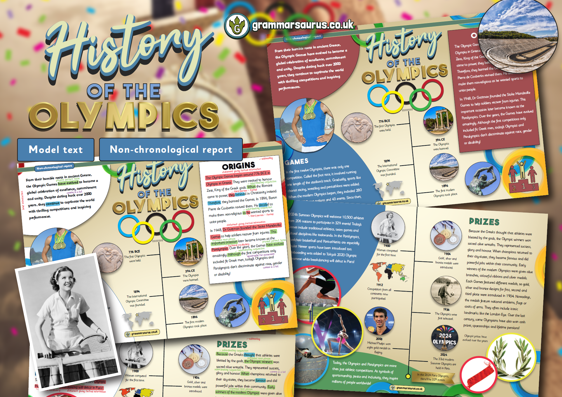 Year 3 Model Text – Non-chronological report – History of the Olympics ...