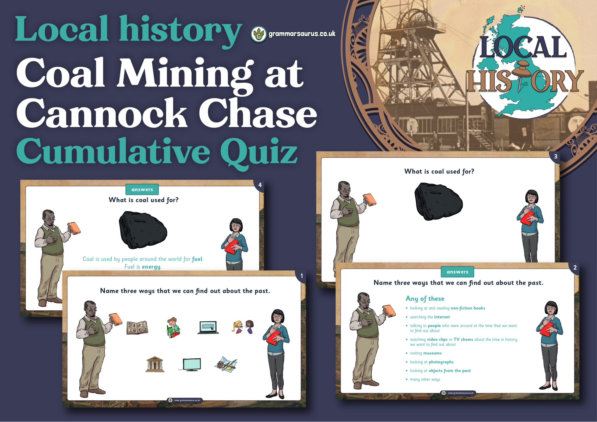 KS1 Local History - Coal Mining At Cannock Chase - Cumulative Quiz ...