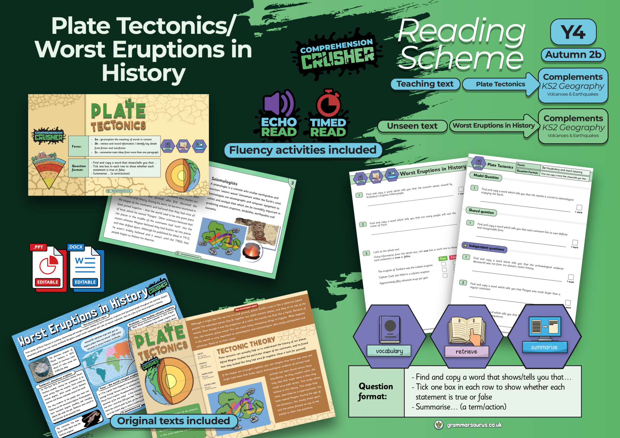 Year 4 Comprehension Crusher Reading Scheme – Autumn 2b – Plate ...