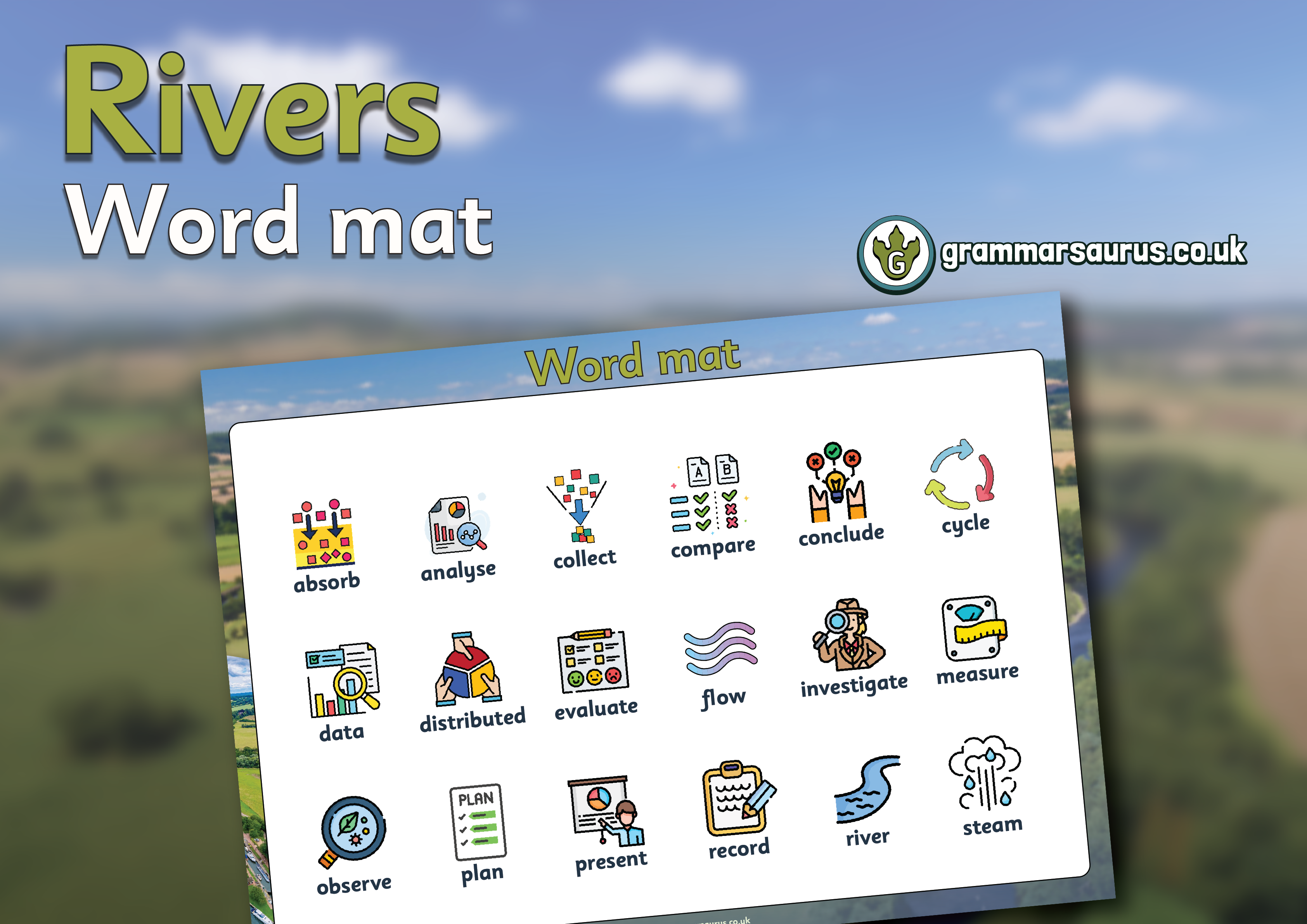 Year 5 Geography – Rivers – Word mat - Grammarsaurus
