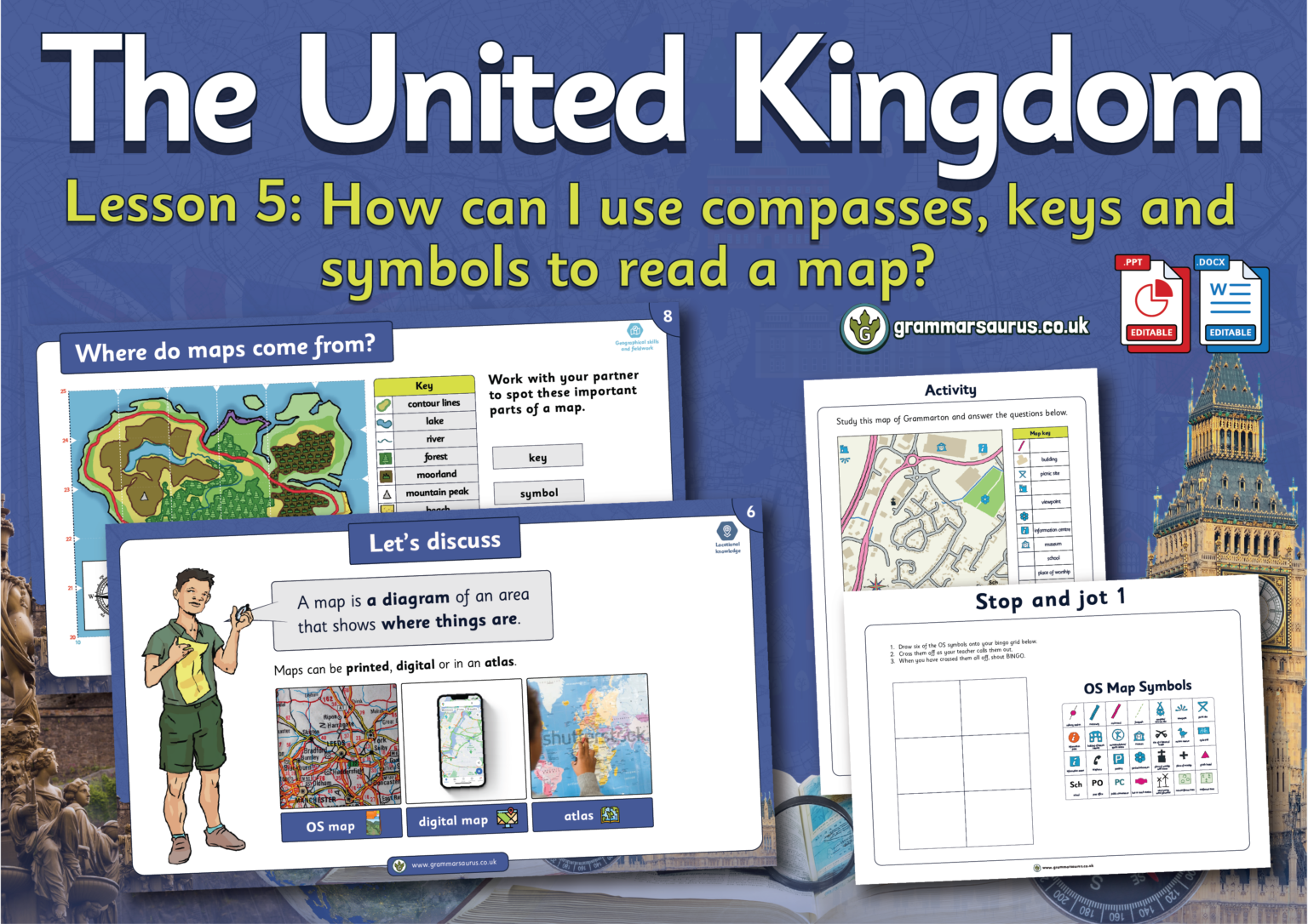 Year 3 Geography - The United Kingdom - How can I use compasses, keys ...