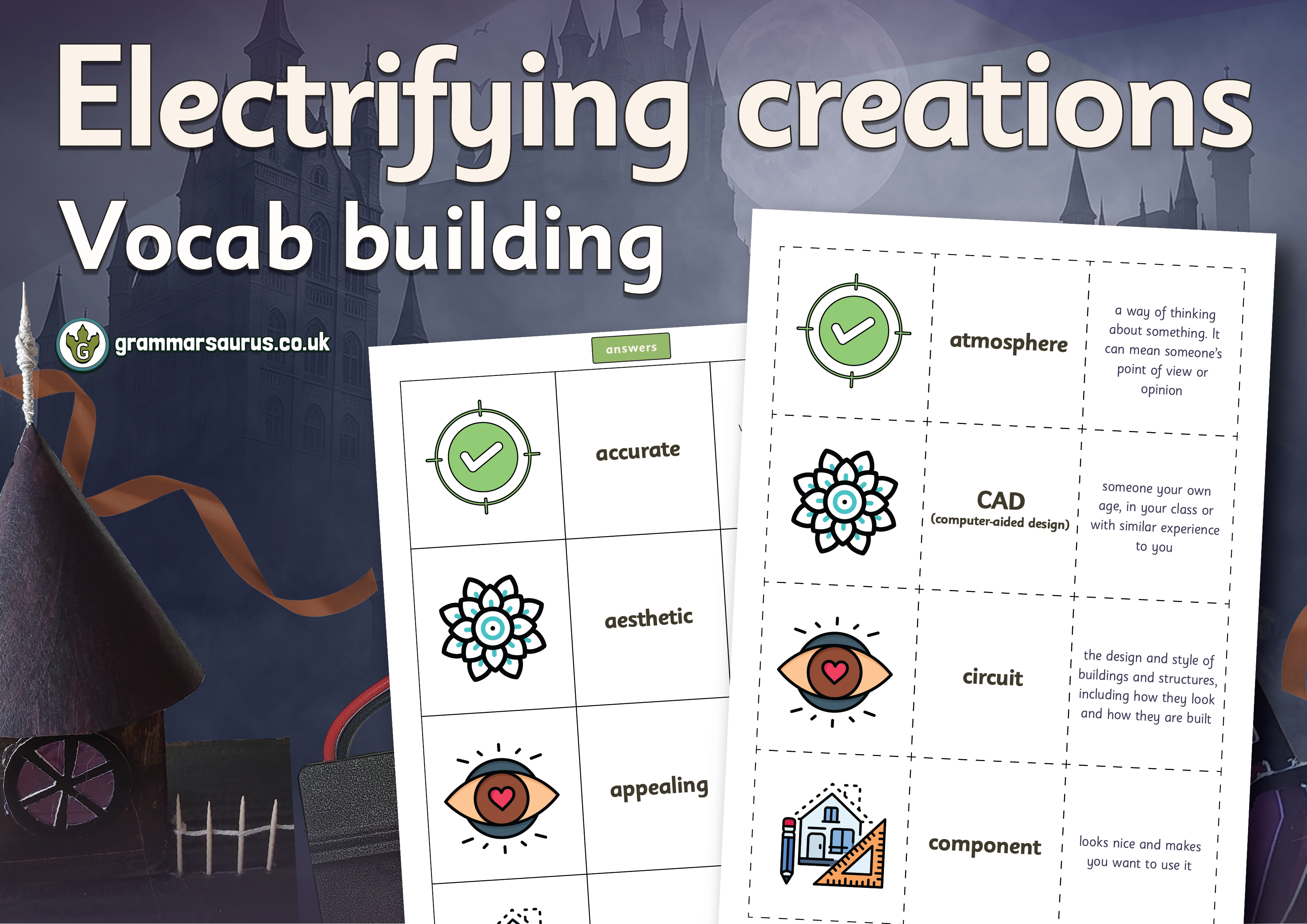 Year 6 – Electrifying creations – Vocab building - Grammarsaurus