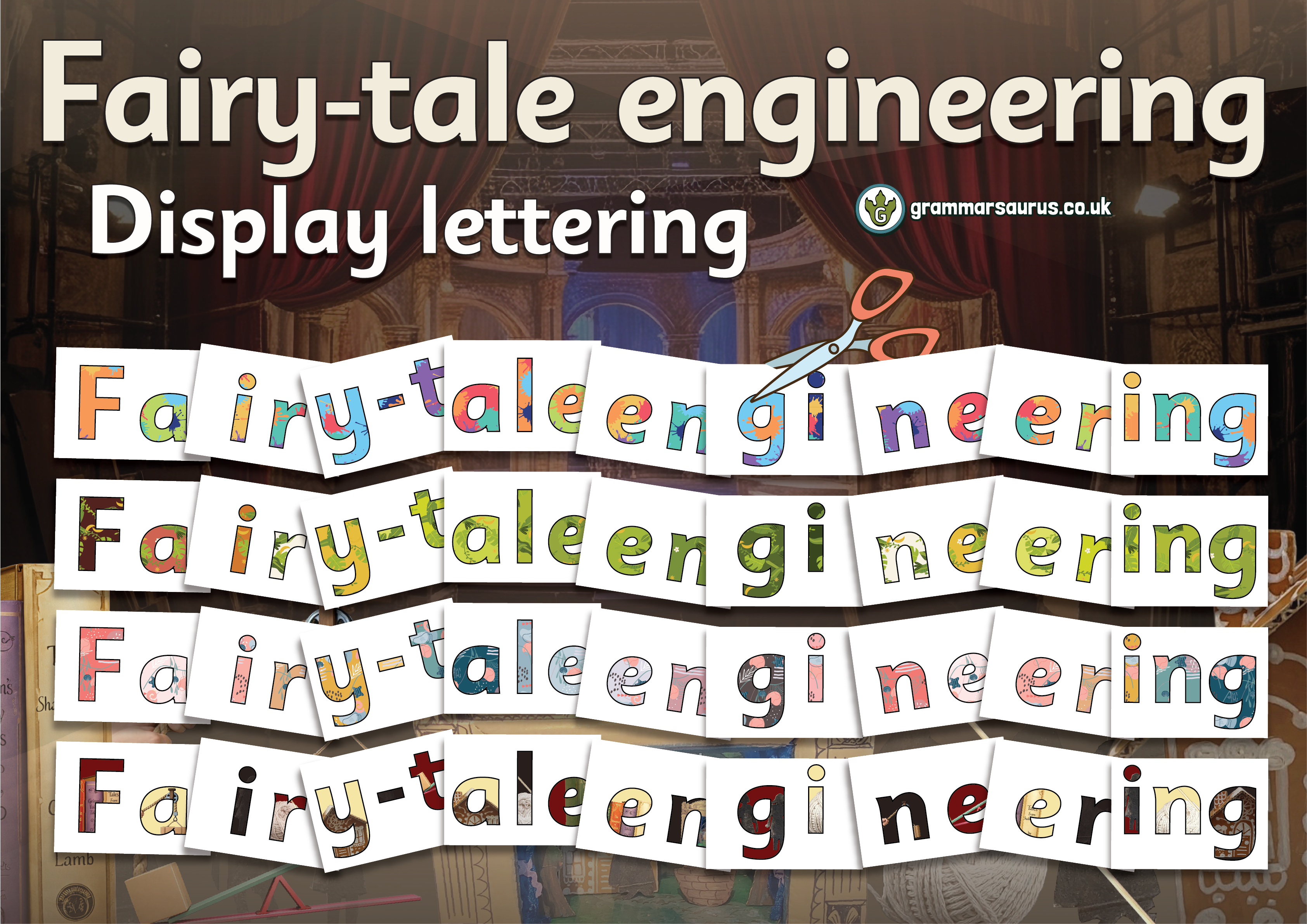 display lettering ad - Grammarsaurus