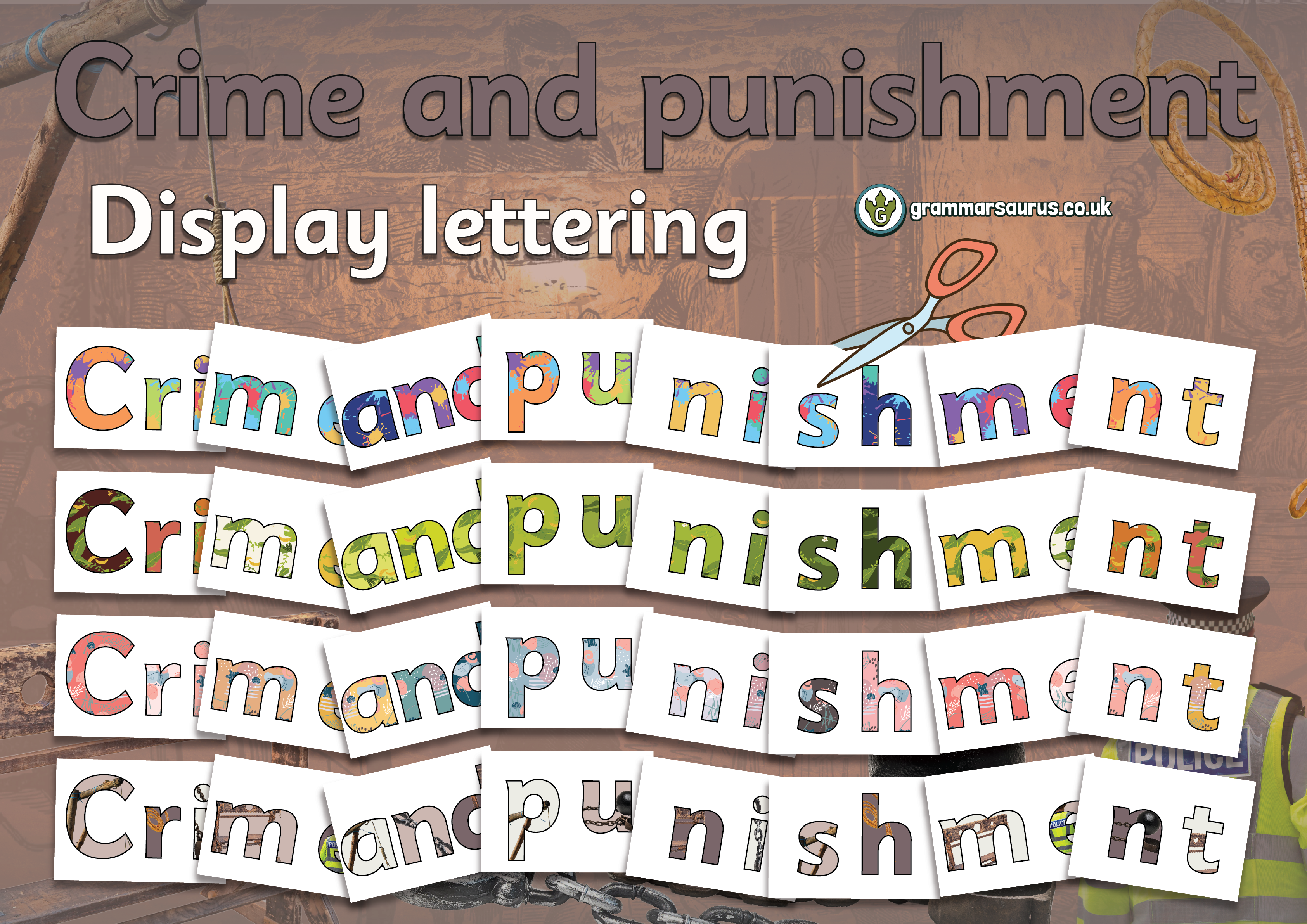display lettering ad - Grammarsaurus
