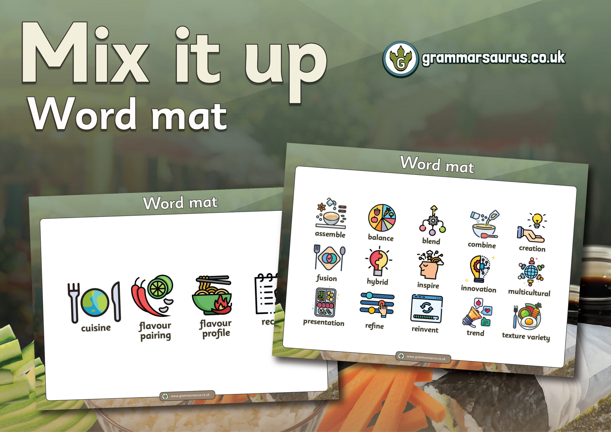 Year 6 – Mix it up – Word mat - Grammarsaurus