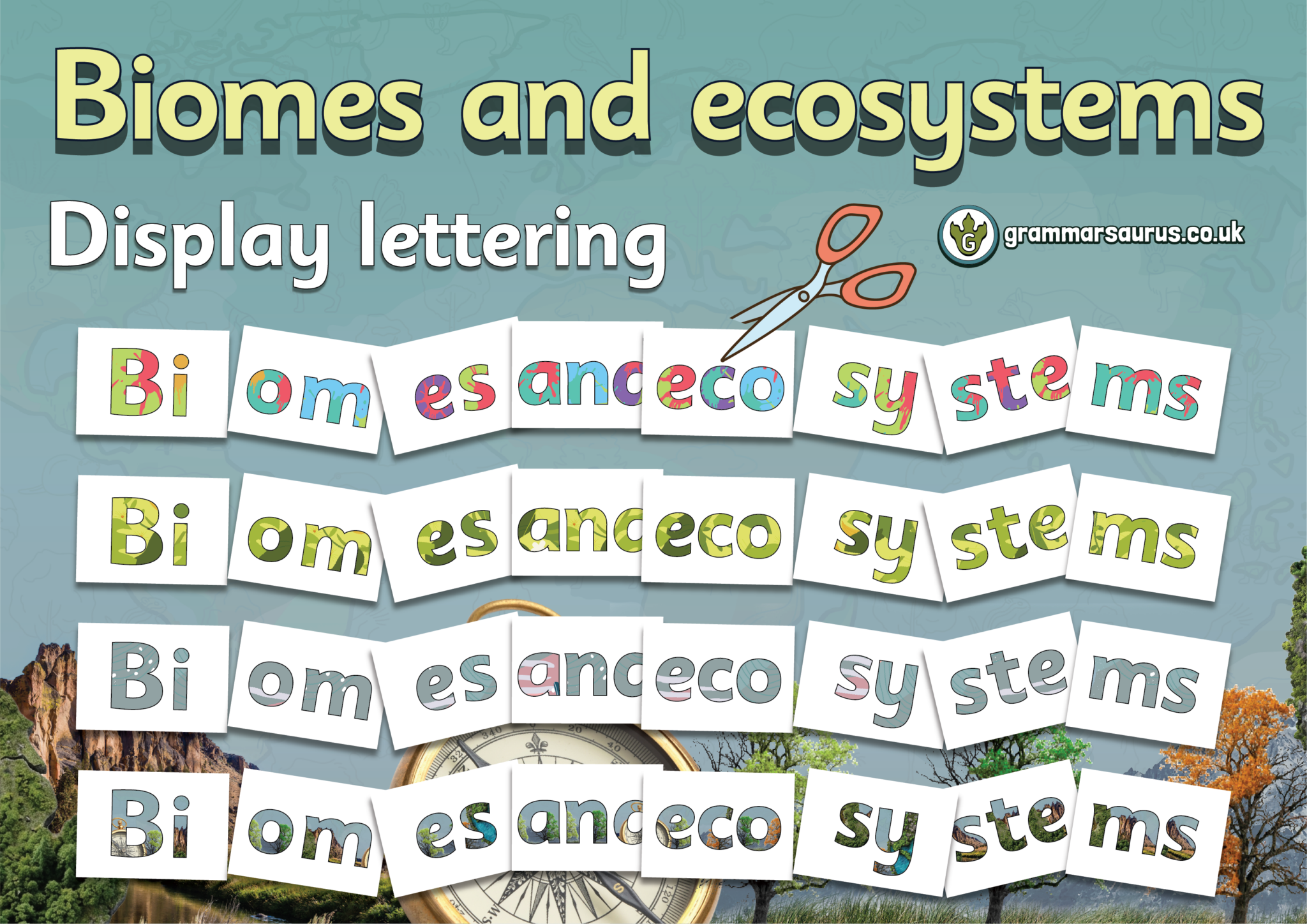 Year 5 Geography – Biomes and ecosystems – Display lettering ...