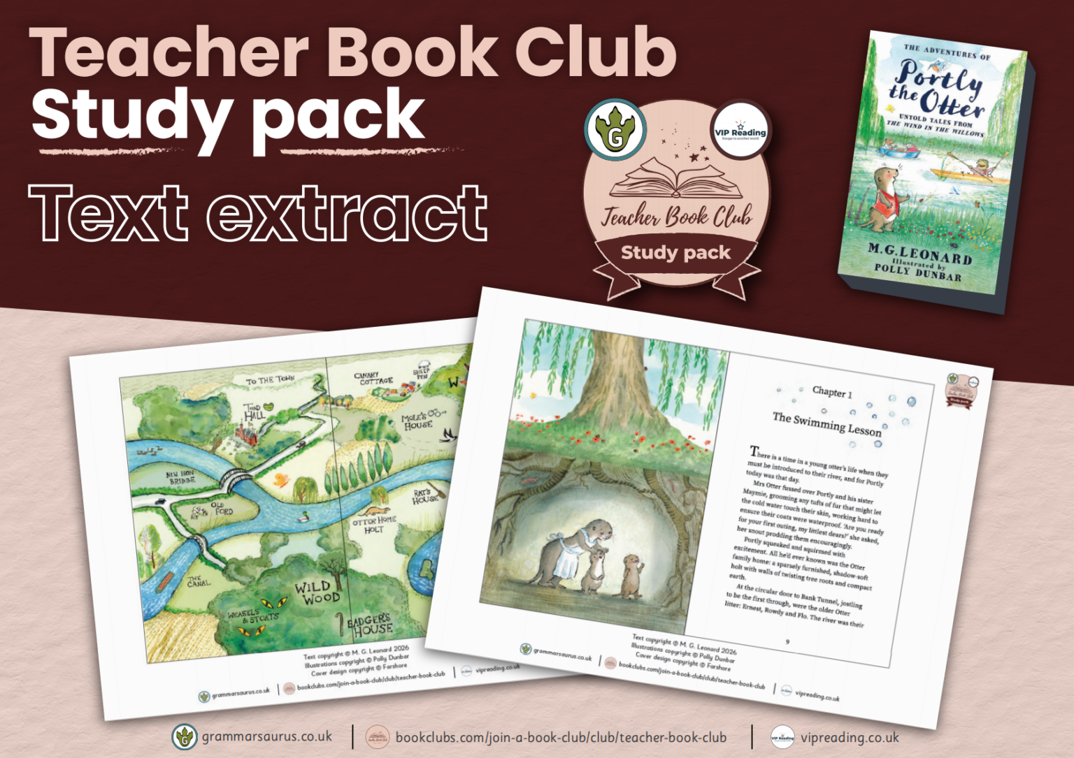 Omnious Text Extract Teacher Book Club - Portly the Otter - M. G. Leonard - Text extract ...