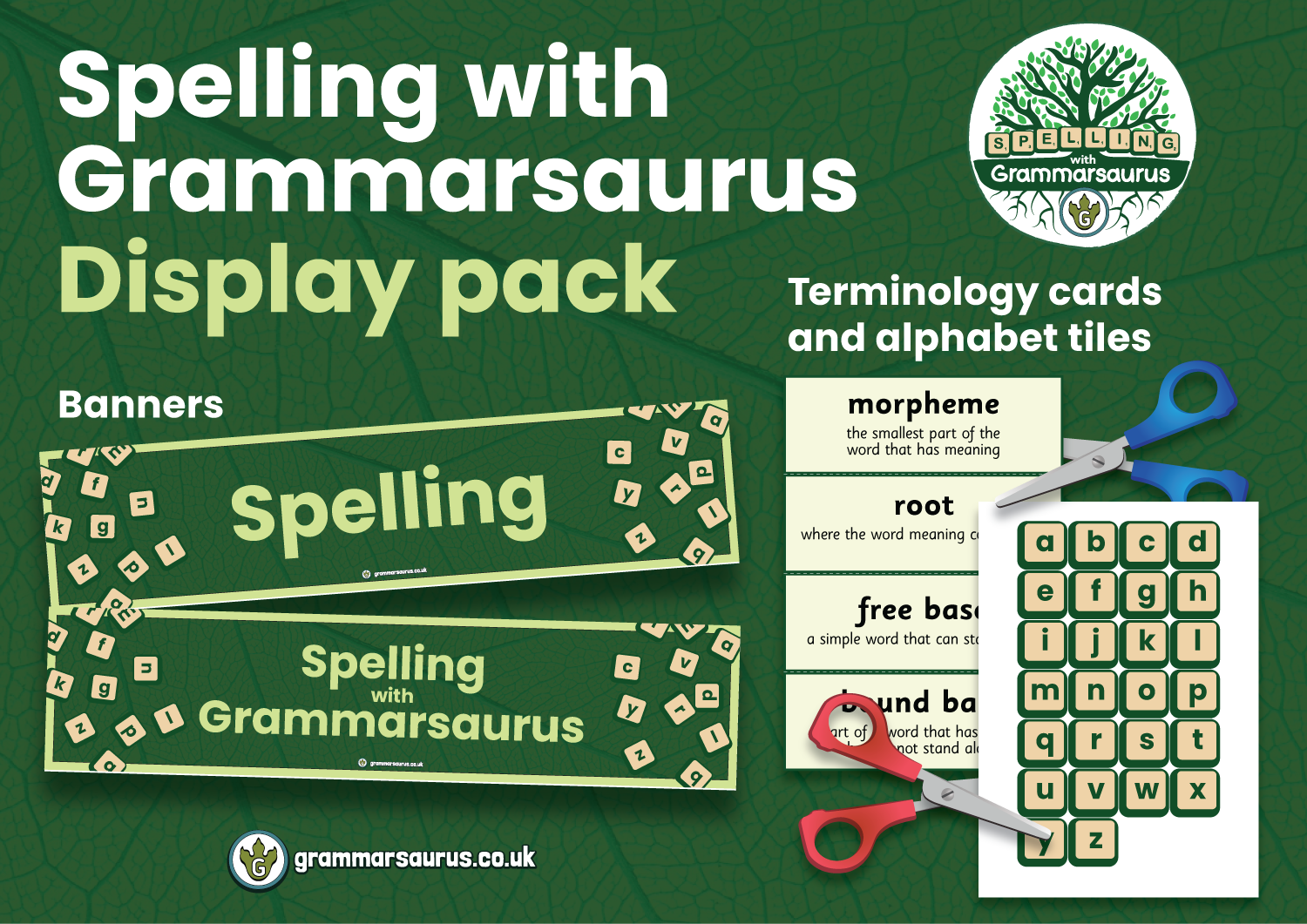 Spelling Display Pack - Grammarsaurus