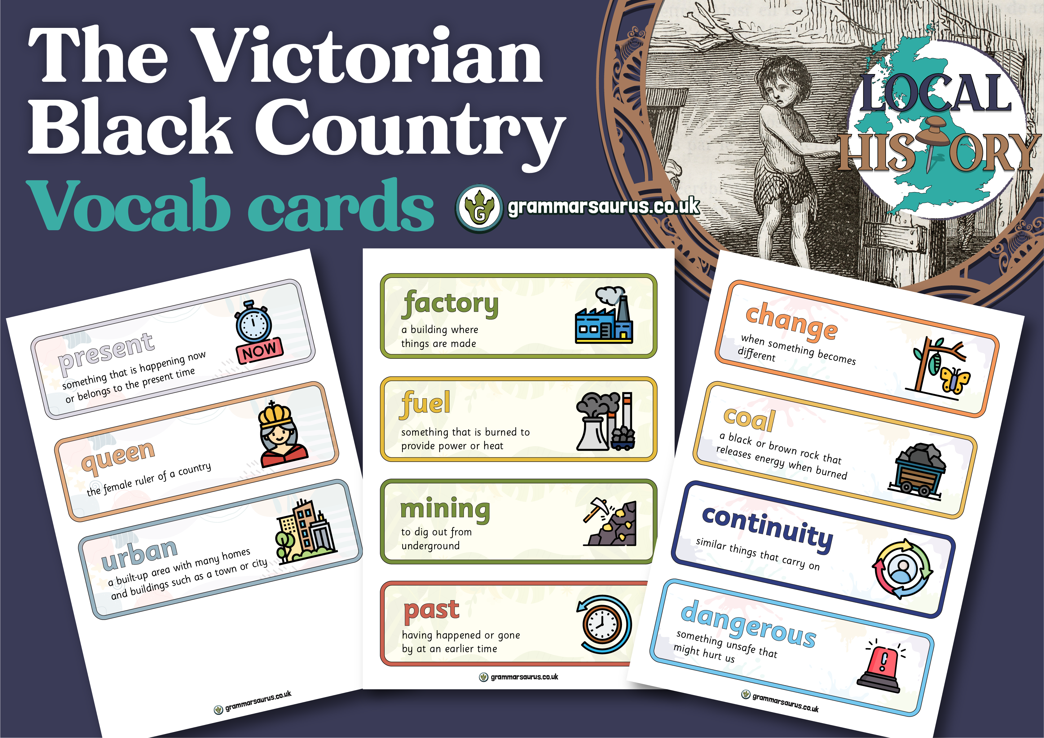 Vocab cards 1 & 2 ad - Grammarsaurus