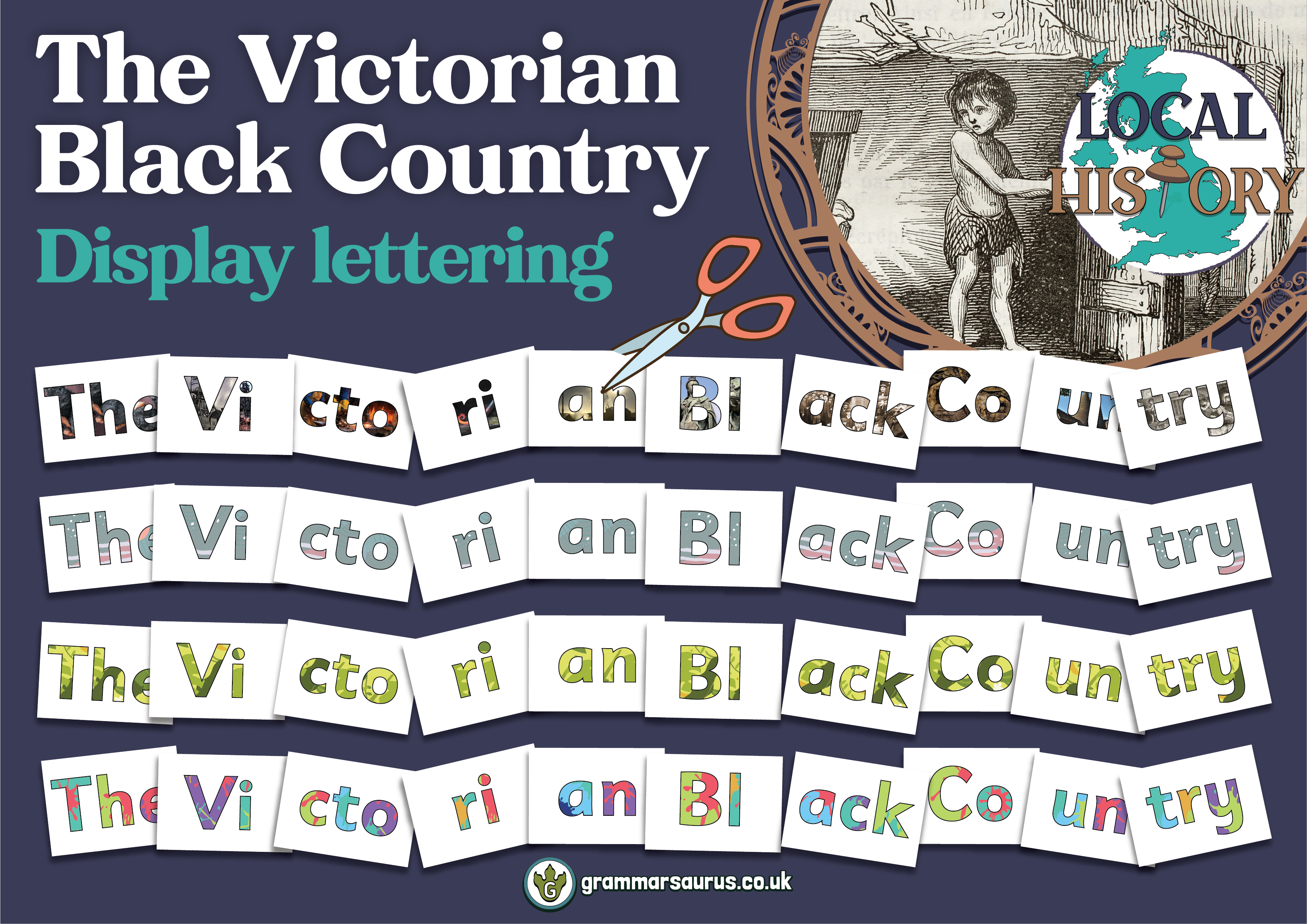 display lettering ad - Grammarsaurus